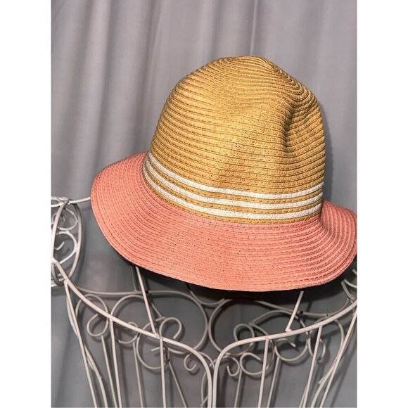 NEW WITHOUT TAGS The Icing pink Straw Hat, Natural Sun Hat Fabric: ladies ONE SI - Picture 2 of 6